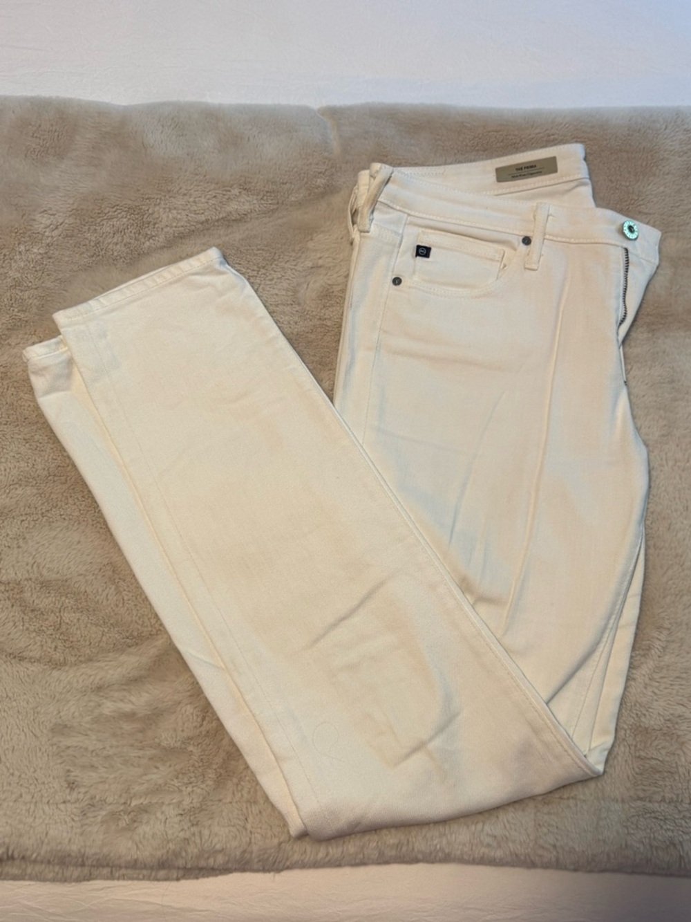 Ag Adriano Goldschmied The Prima White Jeans